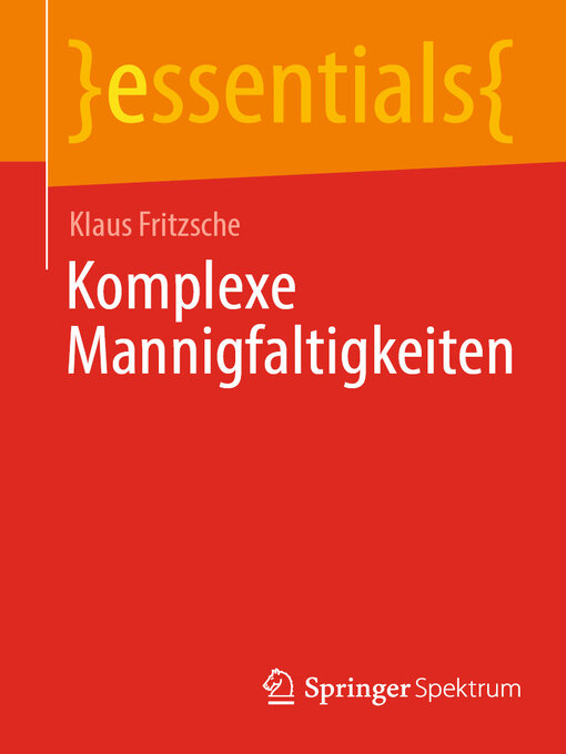 Title details for Komplexe Mannigfaltigkeiten by Klaus Fritzsche - Available
